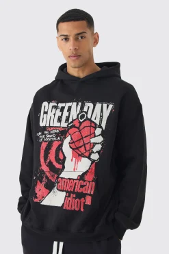 boohooMAN Oversized Green Day License Print Hoodie | UK| Hoodies & Sweatshirts