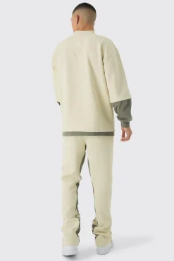 boohooMAN Oversized Half Sleeve Faux Layer 13 Applique Sweatshirt | UK| Shirts|Hoodies & Sweatshirts