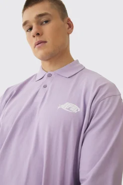 Oversized Half Sleeve Golf Wash Polo | UK^boohooMAN