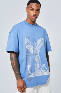 Oversized Heavy Conquest Renaissance T-shirt | UK^boohooMAN Clearance
