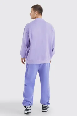 boohooMAN Oversized Heavy Washed Double Neck Sweatshirt | UK| Hoodies & Sweatshirts