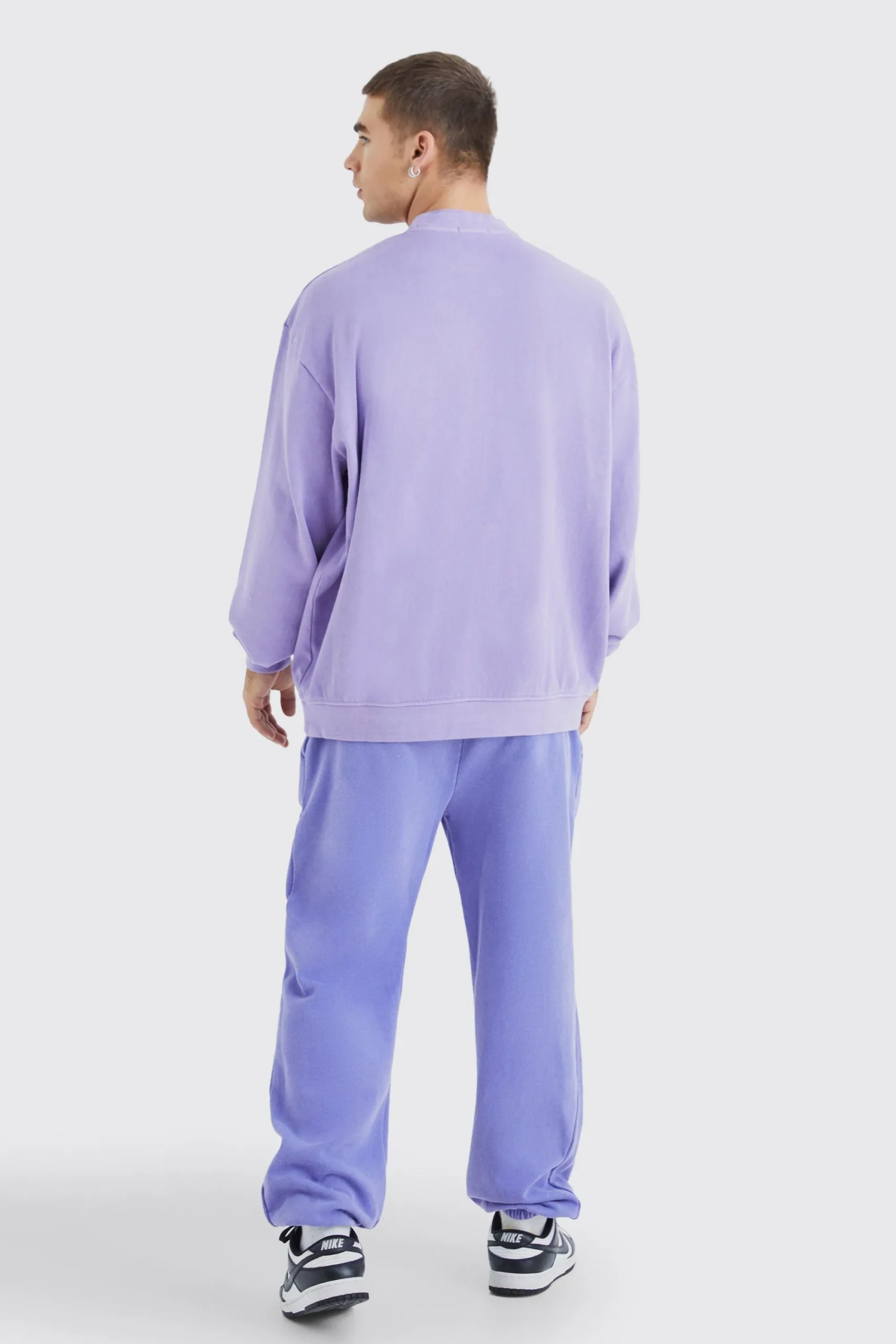 boohooMAN Oversized Heavy Washed Double Neck Sweatshirt | UK| Hoodies & Sweatshirts