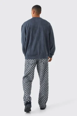 boohooMAN Oversized Heavy Washed Double Neck Sweatshirt | UK| Hoodies & Sweatshirts