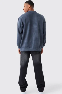 boohooMAN Oversized Heavy Washed Graphic Sweatshirt | UK| Hoodies & Sweatshirts