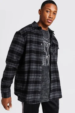 boohooMAN Oversized Heavy Weight Check Overshirt | UK| Shirts