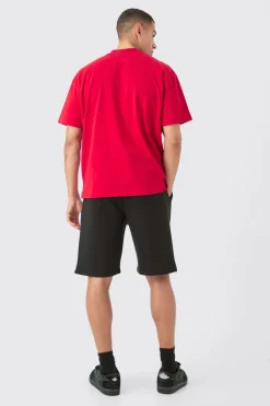 Oversized Heavyweight BM Cross Embroide T-shirt | UK^boohooMAN Clearance