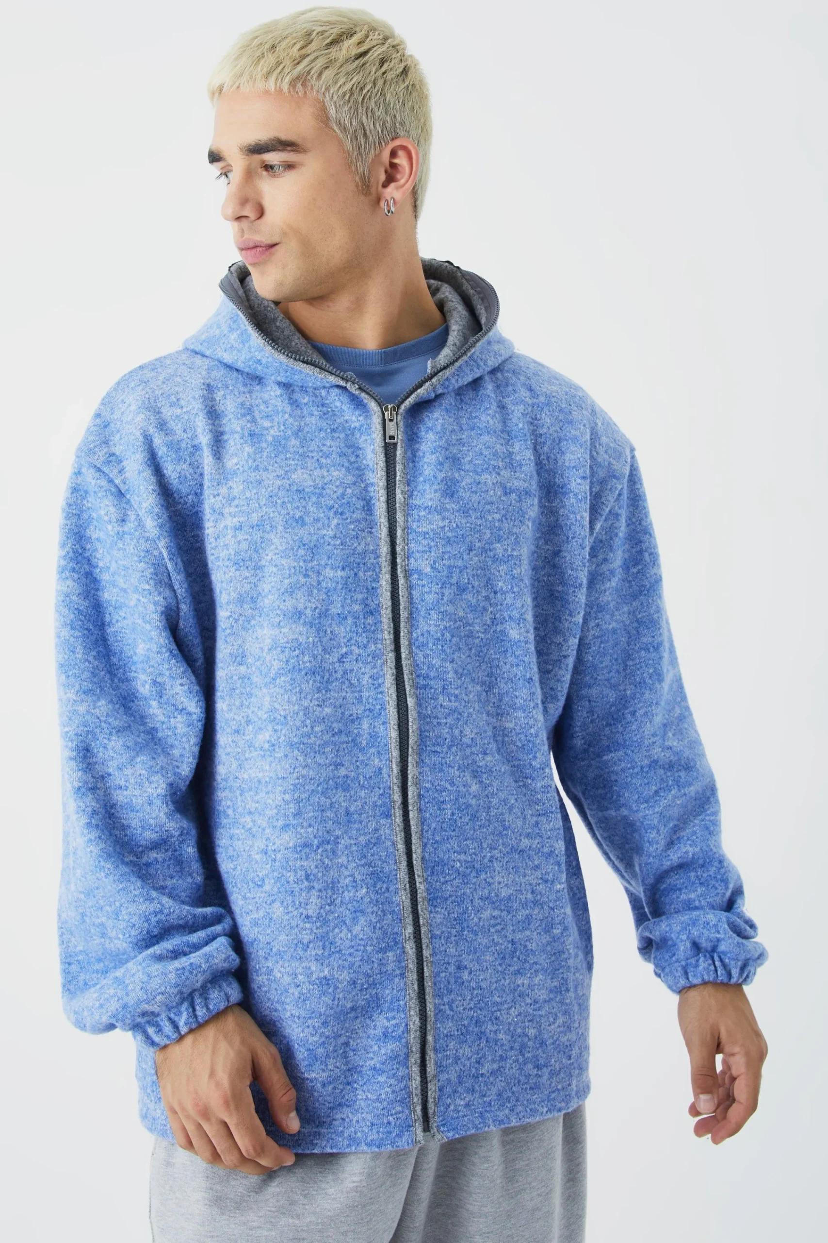 boohooMAN Oversized Heavyweight Brushed Zip Up Hoodie | UK| Hoodies & Sweatshirts