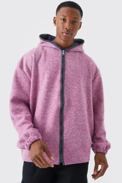 boohooMAN Oversized Heavyweight Brushed Zip Up Hoodie | UK| Hoodies & Sweatshirts