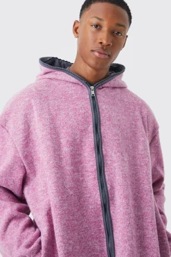 boohooMAN Oversized Heavyweight Brushed Zip Up Hoodie | UK| Hoodies & Sweatshirts