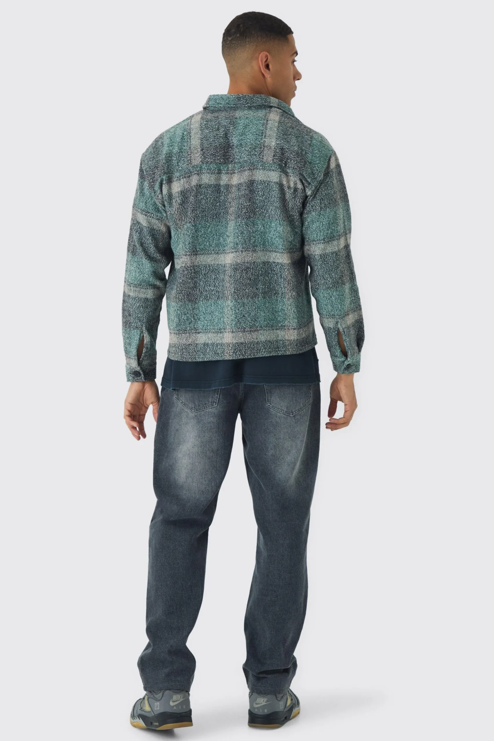 boohooMAN Oversized Heavyweight Brushed Check Overshirt | UK| Shirts