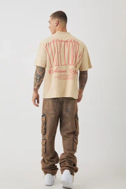 Oversized Heavyweight Extended Neck Half Sleeve T-shirt | UK^boohooMAN Outlet