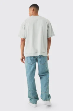 Oversized Heavyweight Faux Layer Vintage Wash T-shirt | UK^boohooMAN