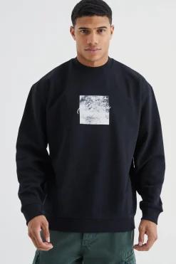 boohooMAN Oversized Heavyweight Homme Embroidered Sweatshirt | UK| Hoodies & Sweatshirts