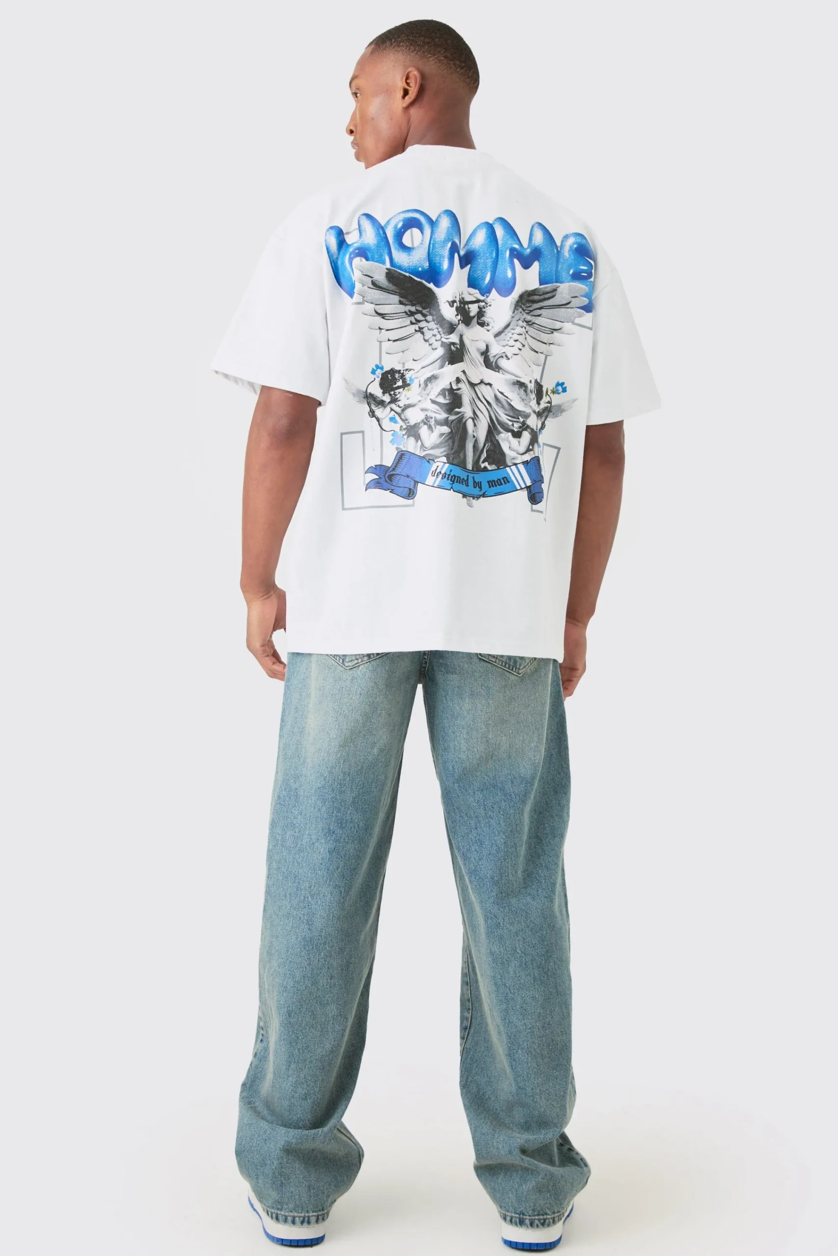 Oversized Heavyweight Jersey Homme Graphic T-shirt | UK^boohooMAN