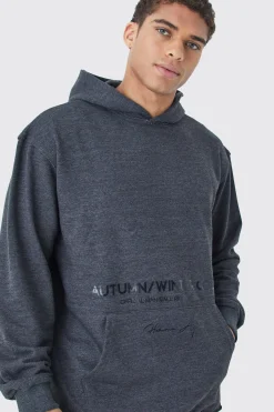 boohooMAN Oversized Heavyweight Loopback Printed Hoodie | UK| Hoodies & Sweatshirts