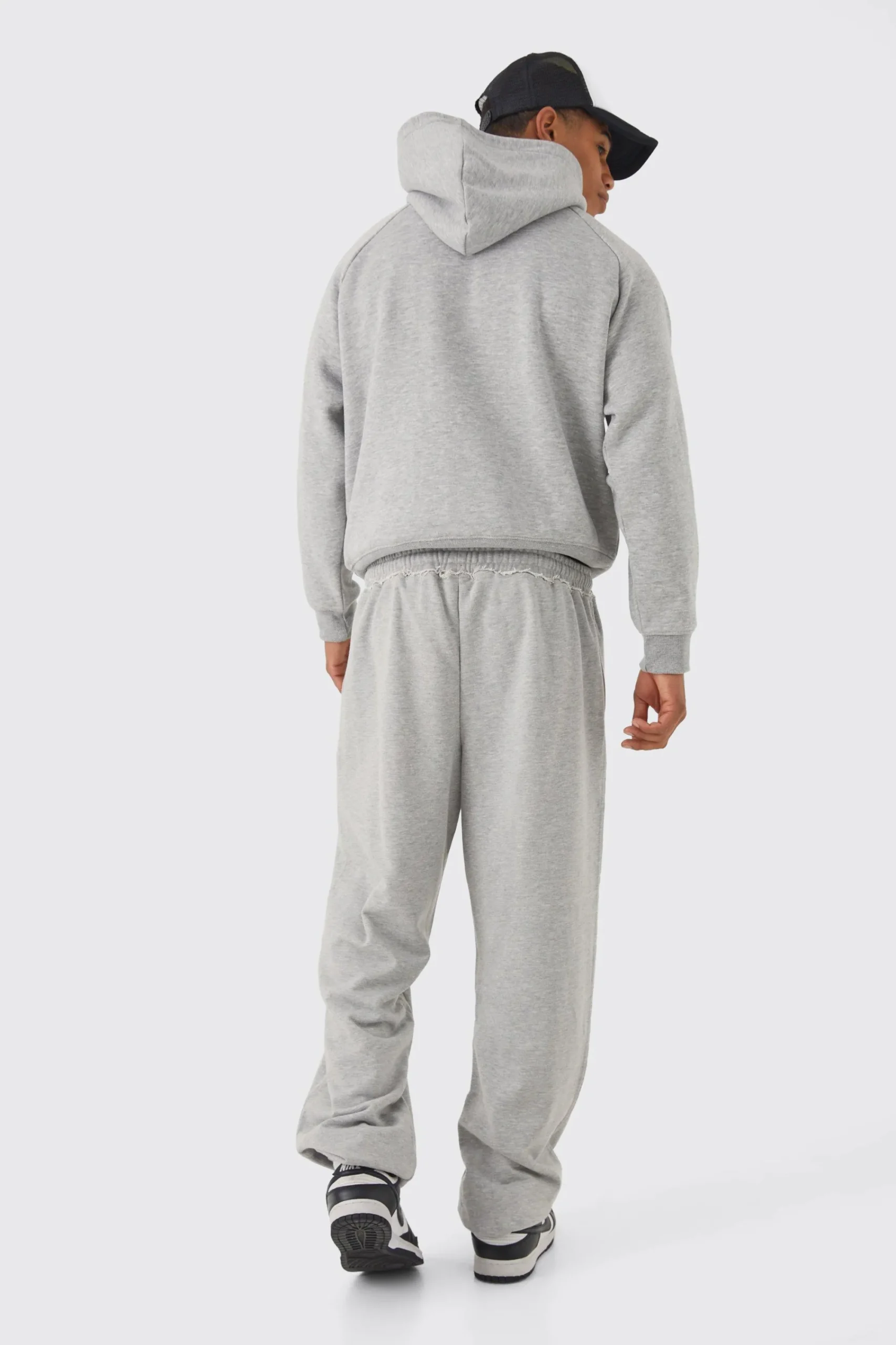 boohooMAN Oversized Heavyweight Loopback Printed Jogger | UK| Trousers|Joggers