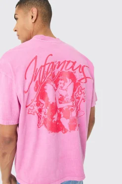 Oversized Heavyweight Overdyed Graphic T-shirt | UK^boohooMAN Discount