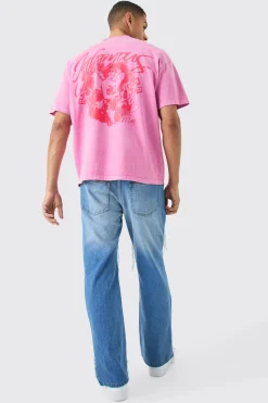 Oversized Heavyweight Overdyed Graphic T-shirt | UK^boohooMAN Discount