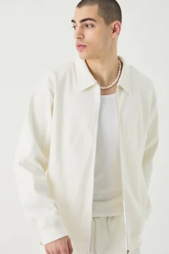 boohooMAN Oversized Heavyweight Ribbed Jacket | UK| Coats & Jackets