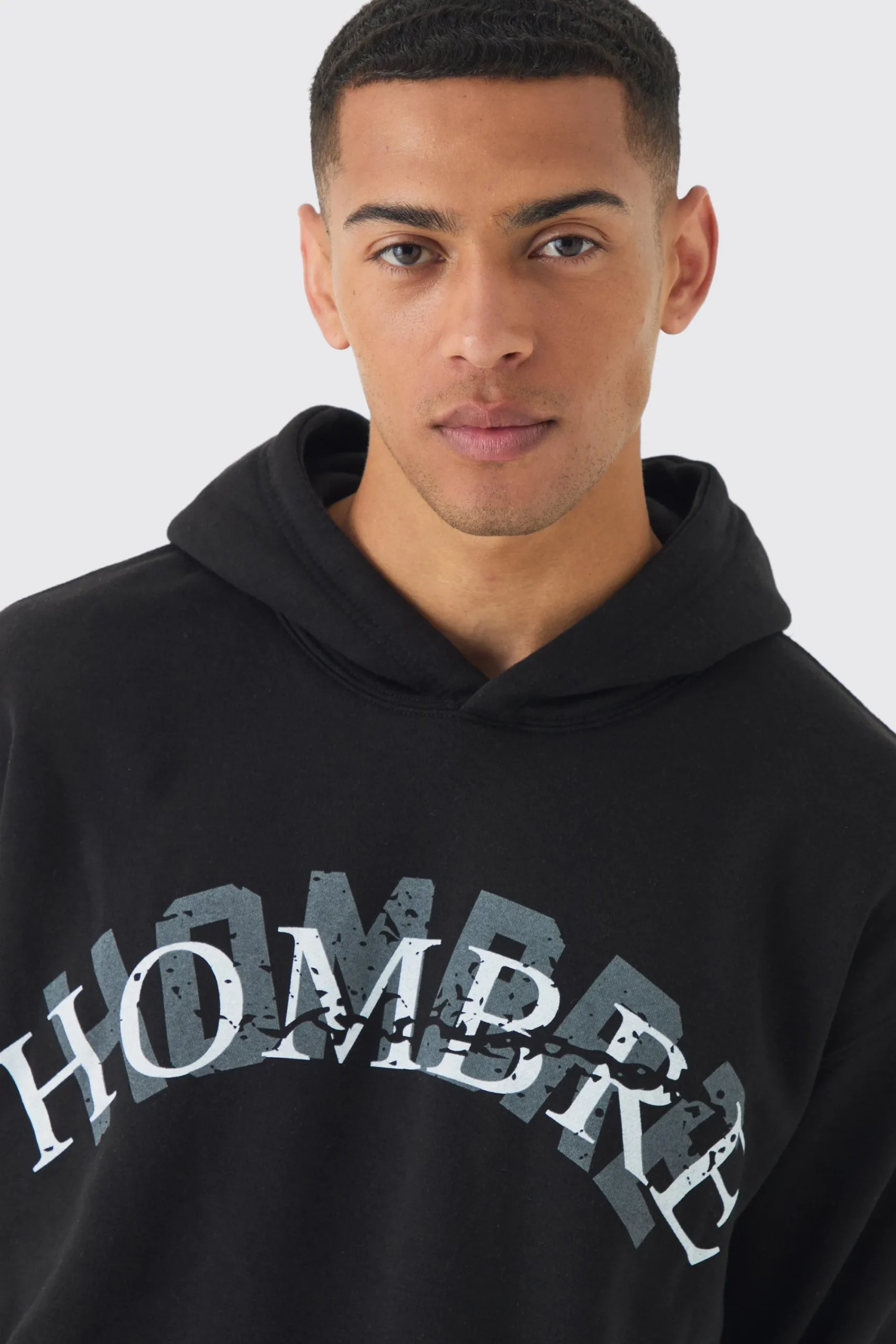 boohooMAN Oversized Hombre Eagle Printed Hoodie | UK| Hoodies & Sweatshirts