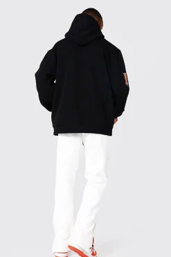 boohooMAN Oversized Homme Applique Varsity Hoodie | UK| Hoodies & Sweatshirts