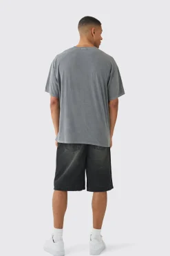 Oversized Homme Blurred Rose Wash Print T-shirt | UK^boohooMAN Sale