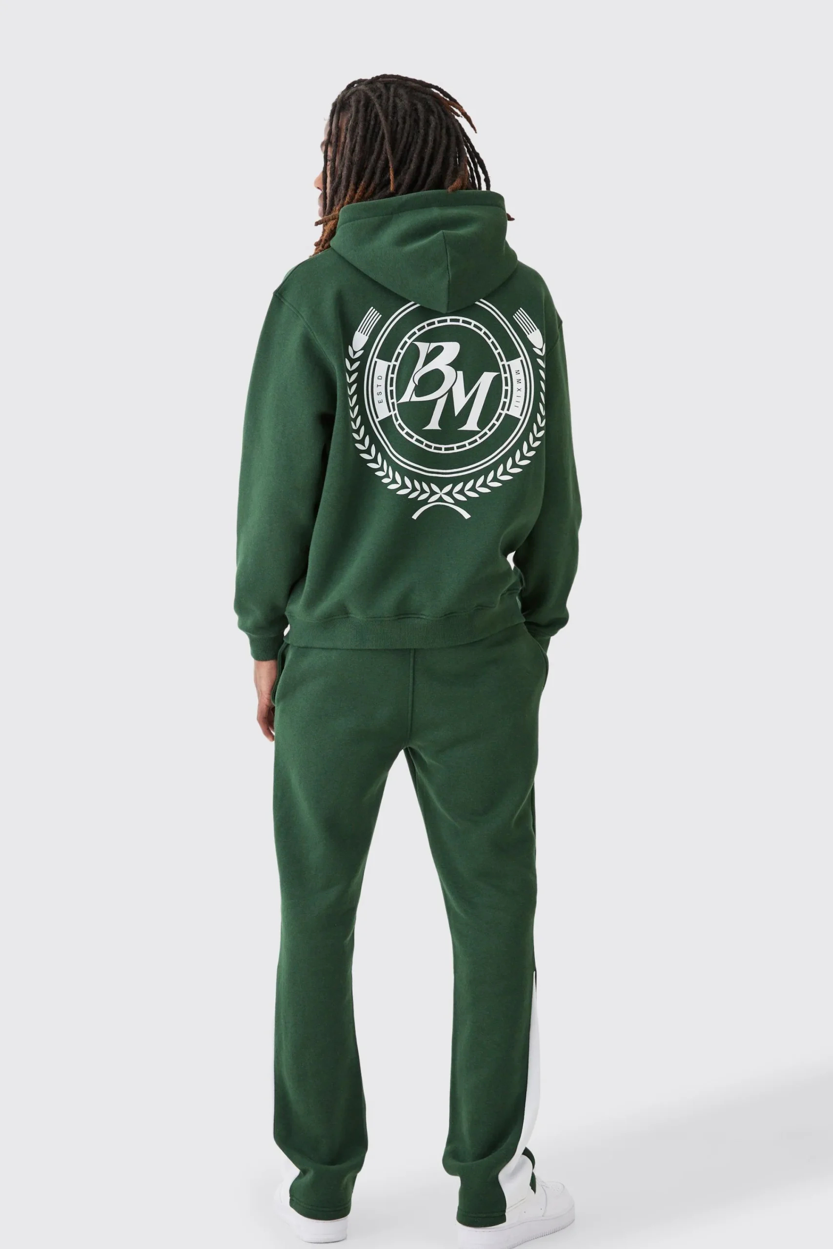 boohooMAN Oversized Homme Bm Printed Hooded Tracksuit | UK| Tracksuits