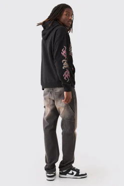 boohooMAN Oversized Homme Cross Graphic Hoodie | UK| Hoodies & Sweatshirts