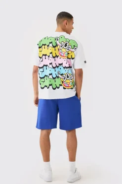 boohooMAN Oversized Homme Crotch Print Short | UK| Shorts