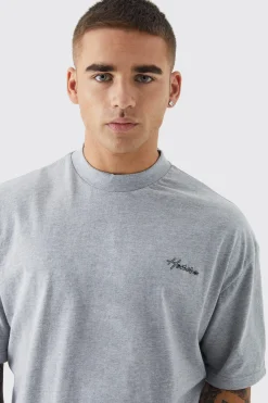 Oversized Homme Embroidered T-shirt | UK^boohooMAN Outlet
