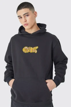 boohooMAN Oversized Homme Graffiti Graphic Hoodie | UK| Hoodies & Sweatshirts