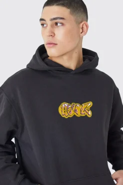 boohooMAN Oversized Homme Graffiti Graphic Hoodie | UK| Hoodies & Sweatshirts