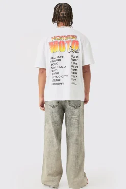 Oversized Homme Moto Print T-shirt | UK^boohooMAN Discount