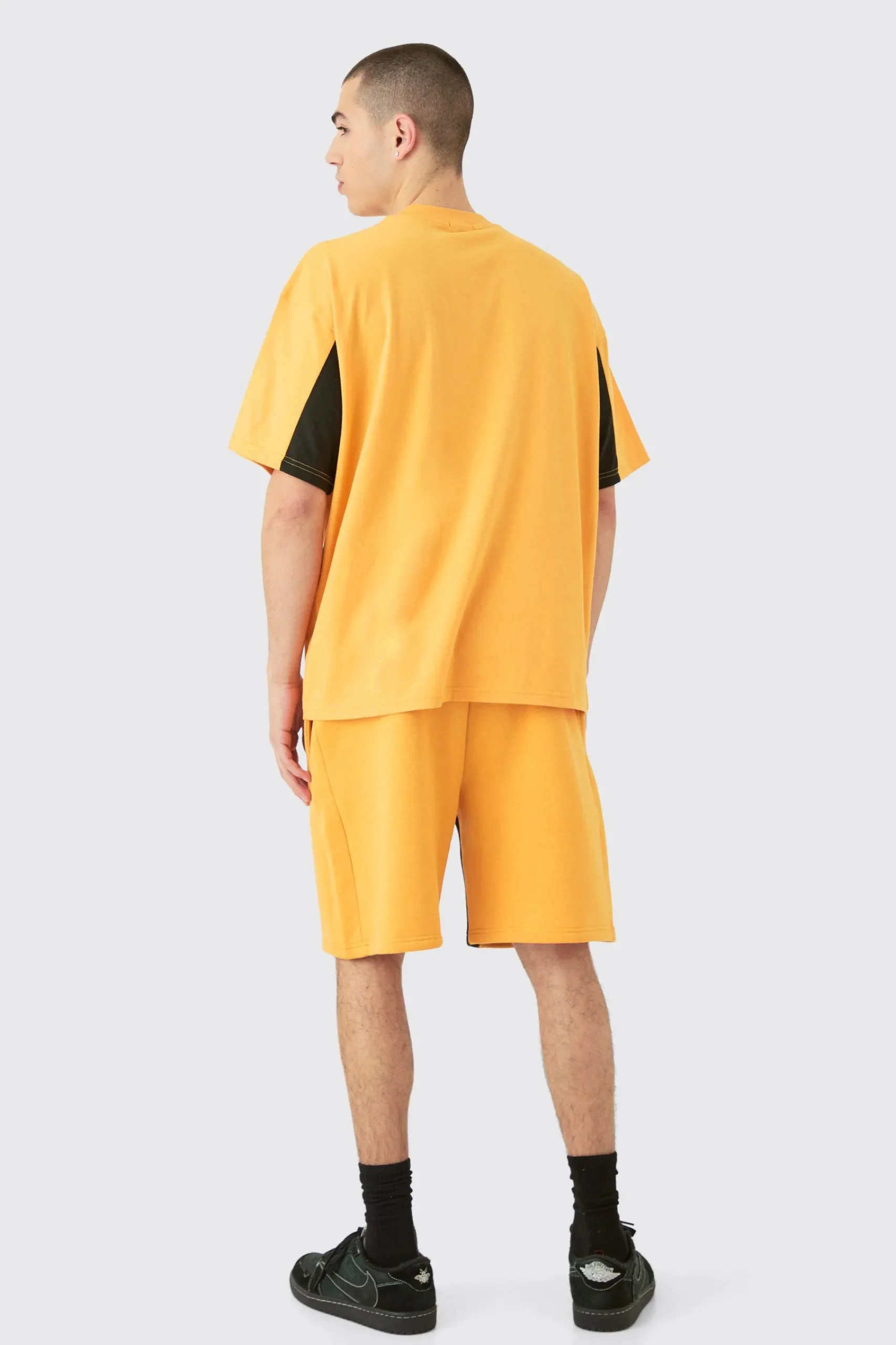 boohooMAN Oversized Homme Panel Heavyweight T-shirt & Short Set | UK| Sets & Co-Ords|Tracksuits