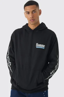 boohooMAN Oversized Homme Printed Hoodie | UK| Hoodies & Sweatshirts