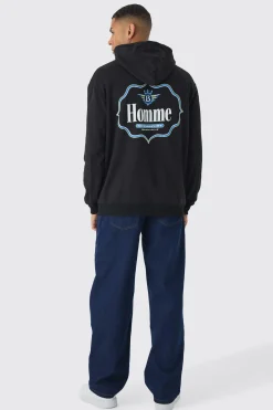 boohooMAN Oversized Homme Printed Hoodie | UK| Hoodies & Sweatshirts