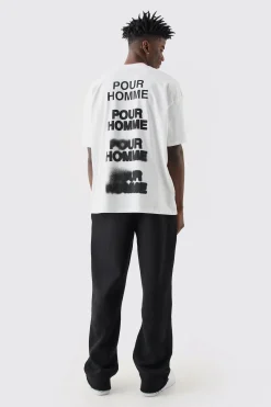 Oversized Homme Spray Blur T-shirt | UK^boohooMAN Online