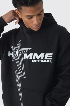 boohooMAN Oversized Homme Star Print Hoodie | UK| Hoodies & Sweatshirts