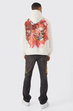 boohooMAN Oversized Homme Tattoo Back Graphic Hoodie | UK| Hoodies & Sweatshirts