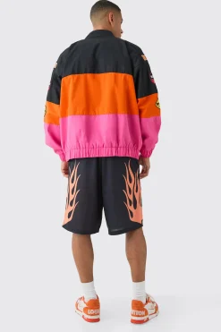 boohooMAN Oversized Homme Twill Moto Jacket In | UK| Coats & Jackets