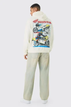 boohooMAN Oversized Honda JT Racing License Print Hoodie | UK| Hoodies & Sweatshirts