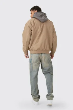 boohooMAN Oversized Hooded Ma1 Bomber Jacket In | UK| Coats & Jackets