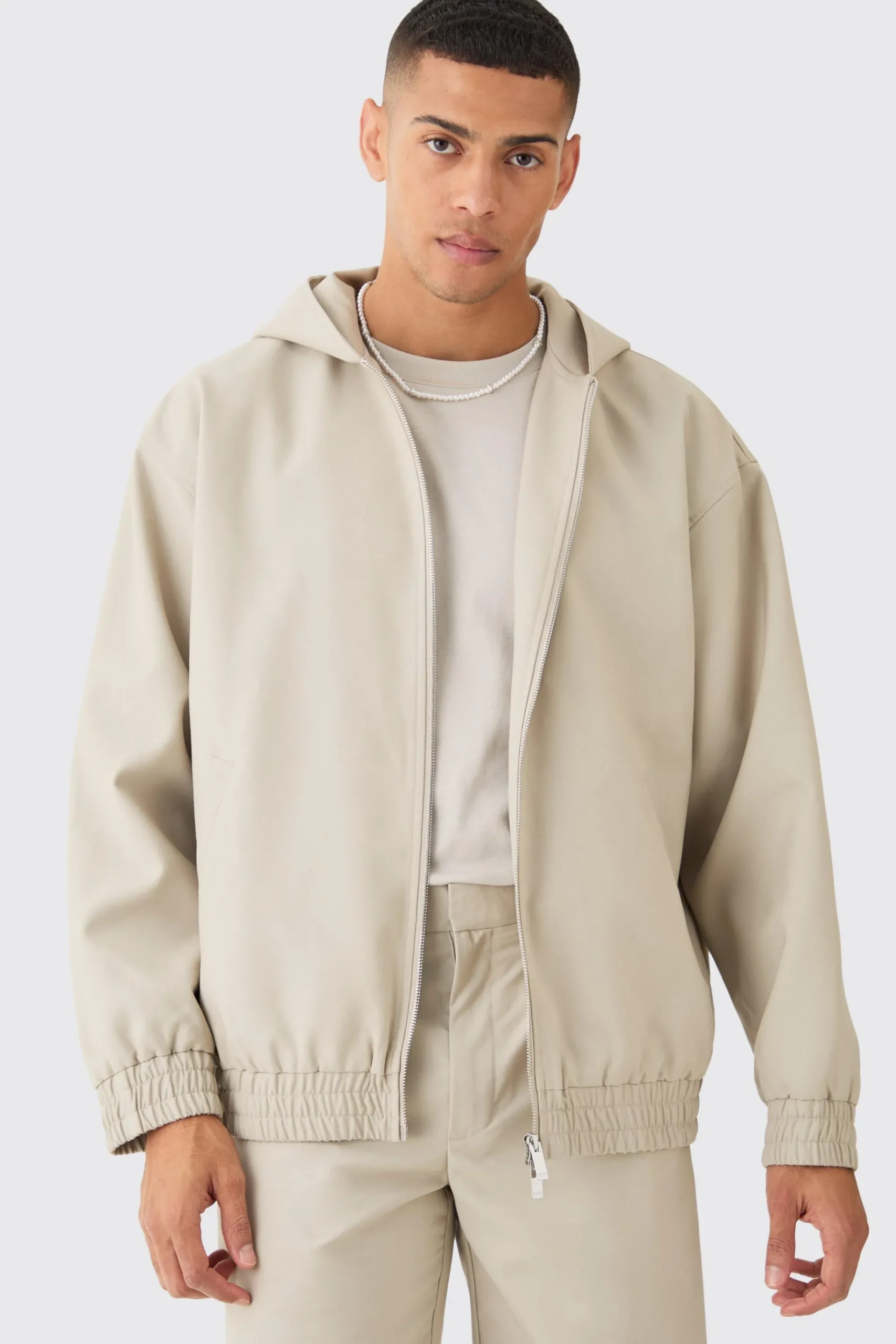 boohooMAN Oversized Hooded Smart Bomber Jacket | UK| Suits & Tailoring