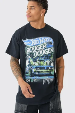 Oversized Hotwheels Racing License Print T-shirt | UK^boohooMAN