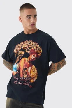 Oversized Ice Spice License Print T-Shirt | UK^boohooMAN Outlet