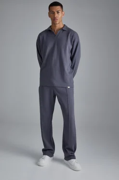 boohooMAN Oversized Interlock Rugby Polo And Jogger Set | UK| Sets & Co-Ords|Tracksuits