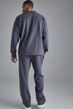 boohooMAN Oversized Interlock Rugby Polo And Jogger Set | UK| Sets & Co-Ords|Tracksuits