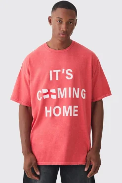 Oversized It's Coming Home England Washed T-shirt | UK^boohooMAN Sale