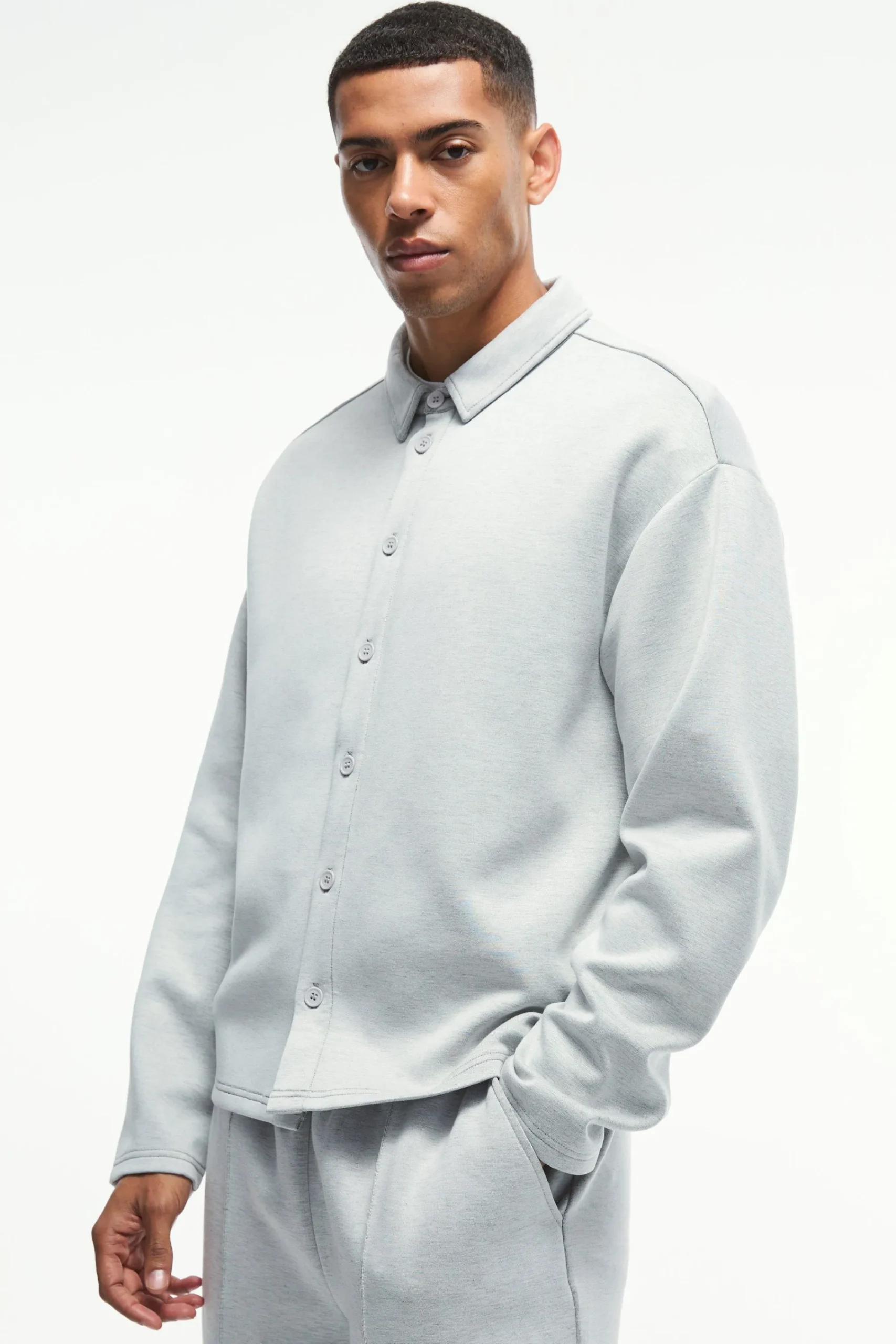 boohooMAN Oversized Jersey Scuba Overshirt | UK| Shirts