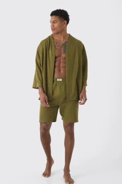 boohooMAN Oversized Kimono & Short Set | UK| Loungewear|Sets & Co-Ords